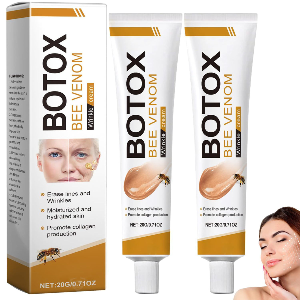 BOTOXIN BEE VENOM ANTI -AGEING CREAM (BUY 1 GET 1 FREE)