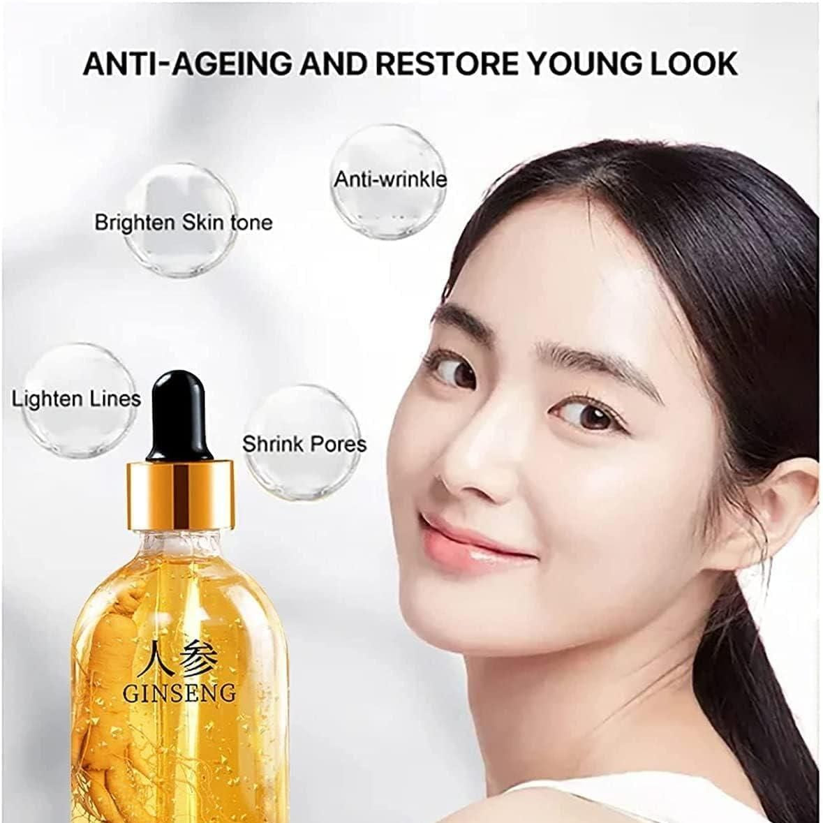 🌟 24K GOLD GINSENG ANTI-AGEING FACE SERUM (BUY 1 GET 1 FREE)